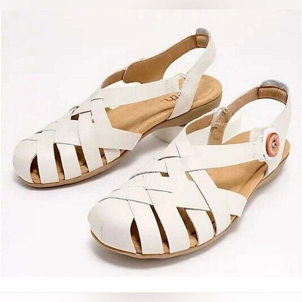 Earth Leather Fisherman Sandals Size 10W